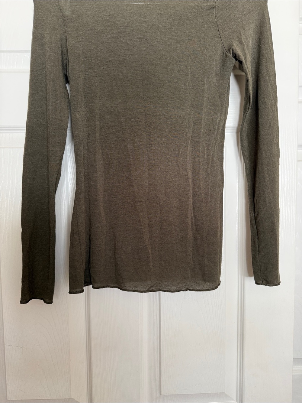 Intimissimi Safari Green Ultralight Cashmere Top S - Picture 3 of 5